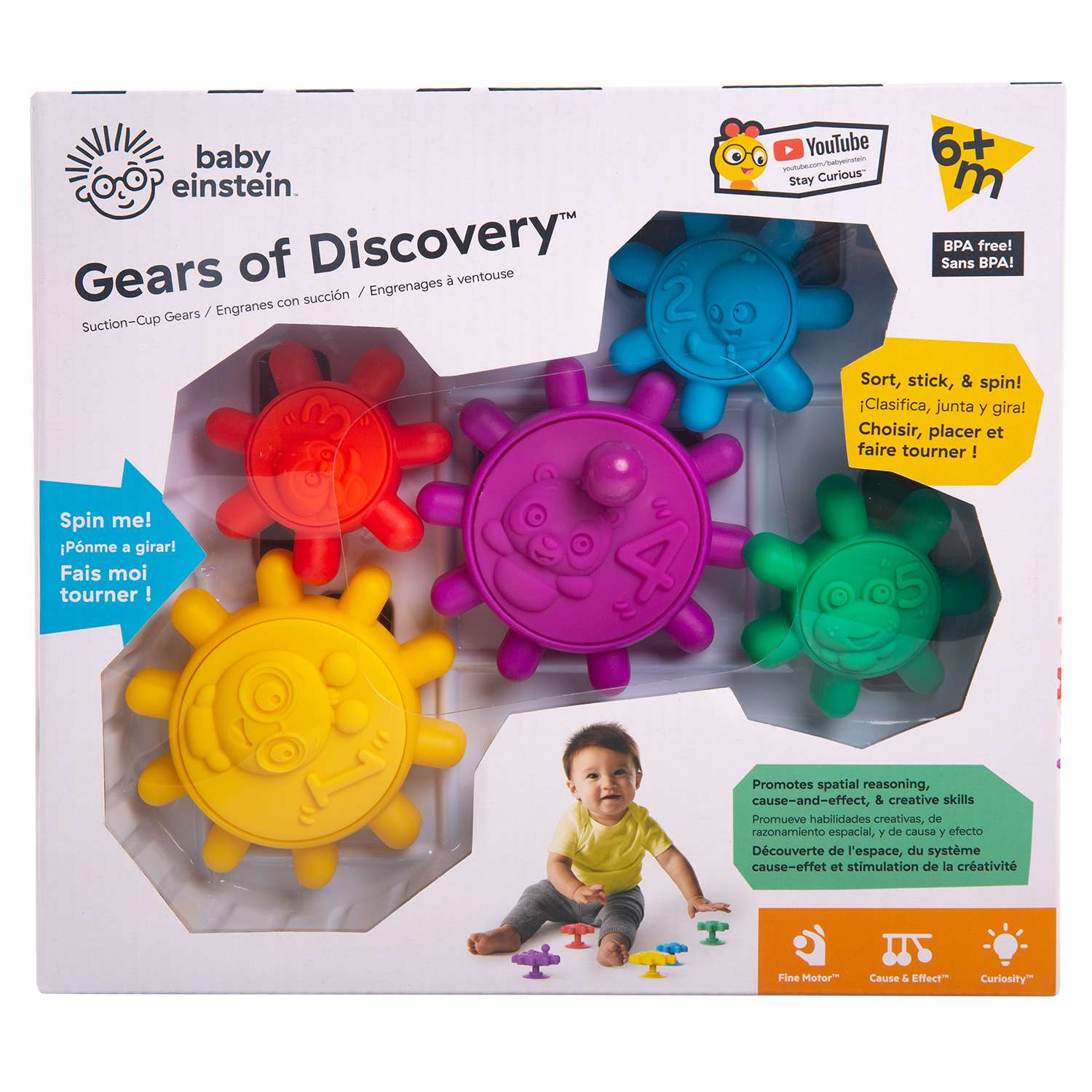 Игрушка развивающая Baby Einstein Разноцветные шестеренки 12488BE - фото 2