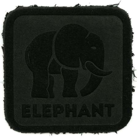 Термоаппликация Галерея нашивка заплатка Elephant 3.7х3.7 см из замши для ремонта и украшения одежды черный