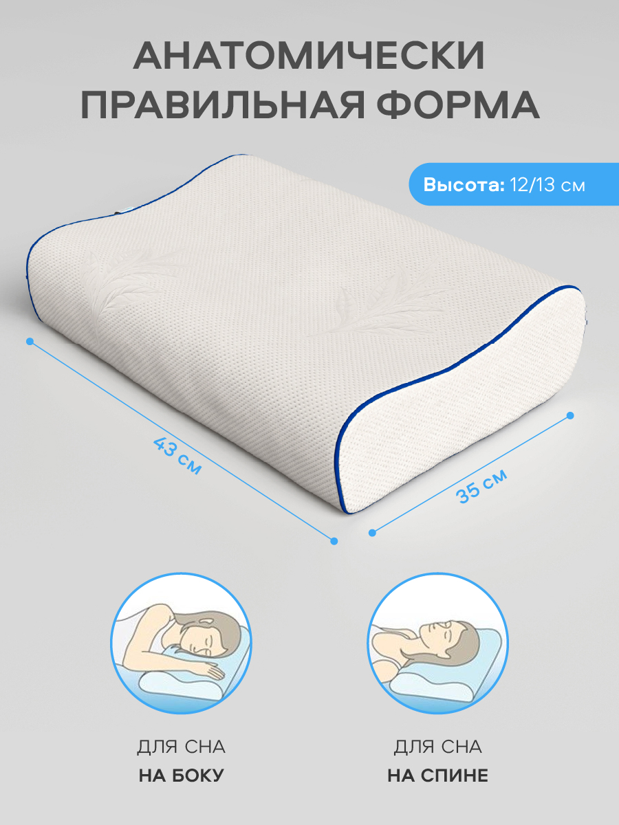 Подушка анатомическая MemorySleep S Medium - фото 6