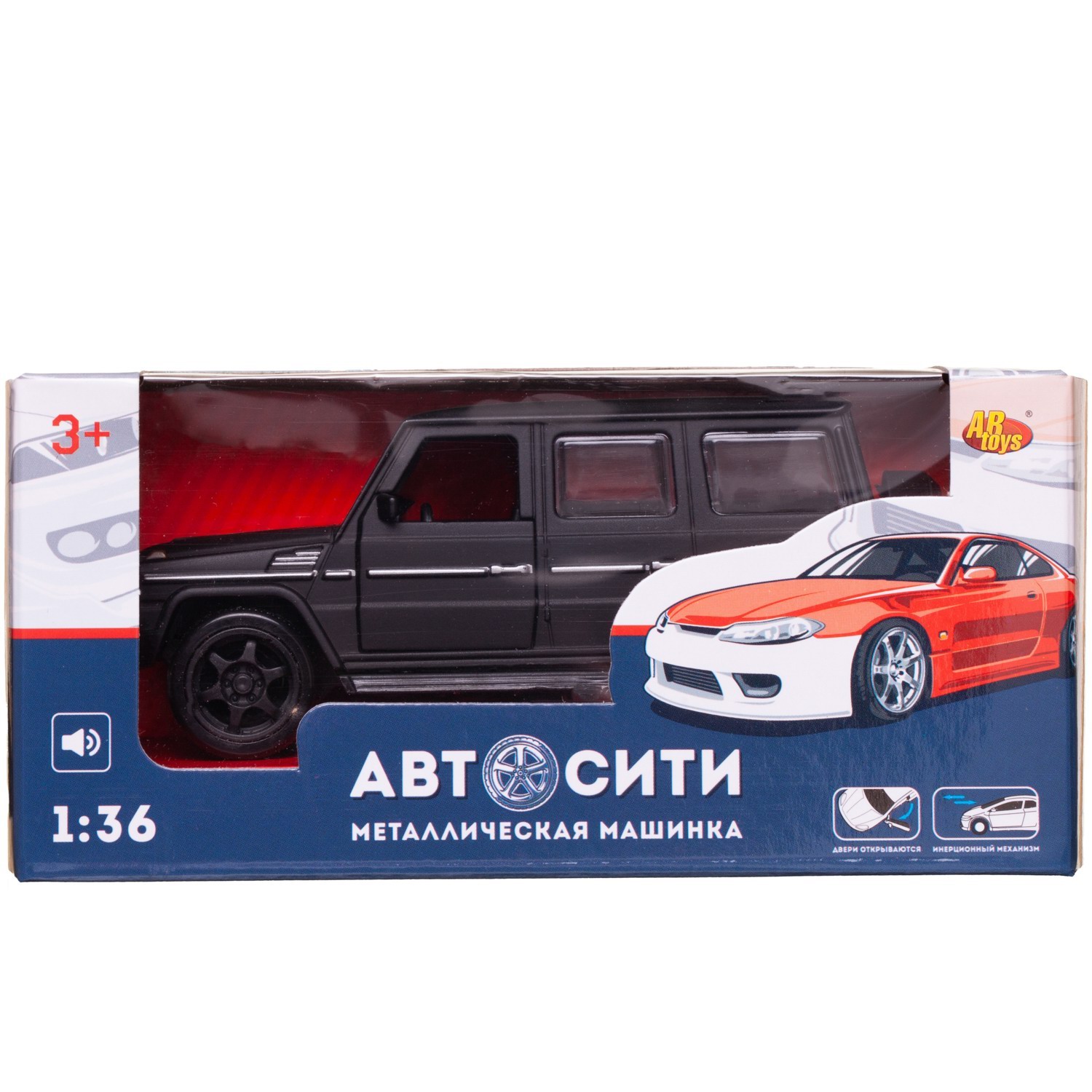 Внедорожник Abtoys АвтоСити 1:36 инерционный черный C-00521/черный - фото 1