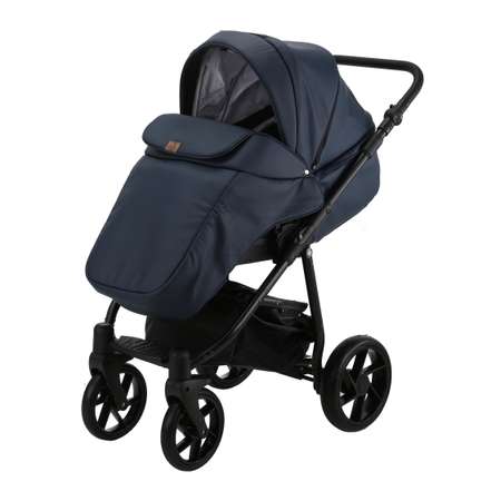 Коляска 2в1 BeBe-mobile Gusto Deluxe GU112 Темно-синяя кожа-Темно-синяя перфорированная кожа