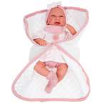 Кукла младенец Antonio Juan Реборн Пола в розовом 40 см мягконабивная