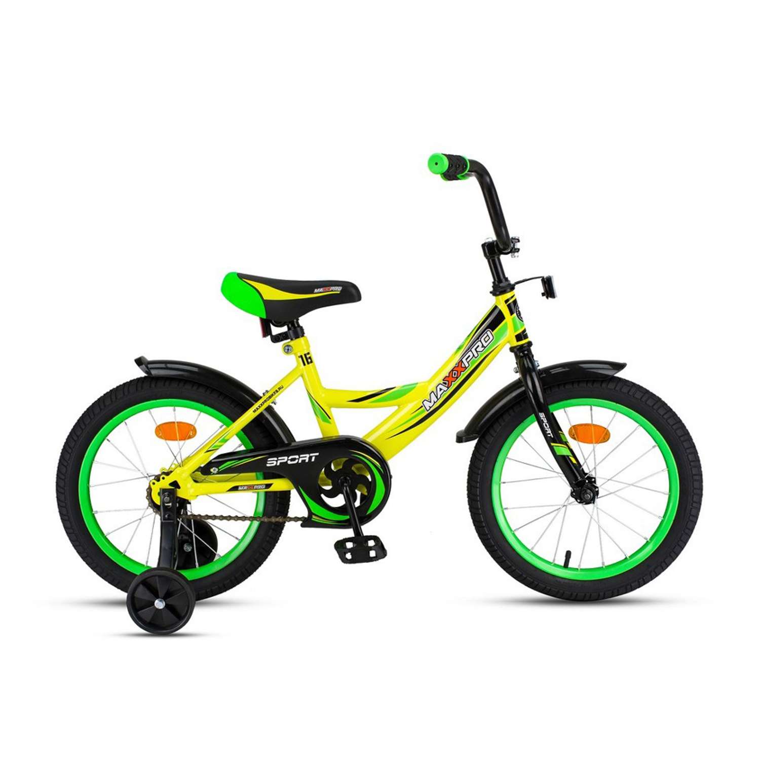 Велосипед MAXXPRO Sport-16-2 желто-зеленый - фото 1