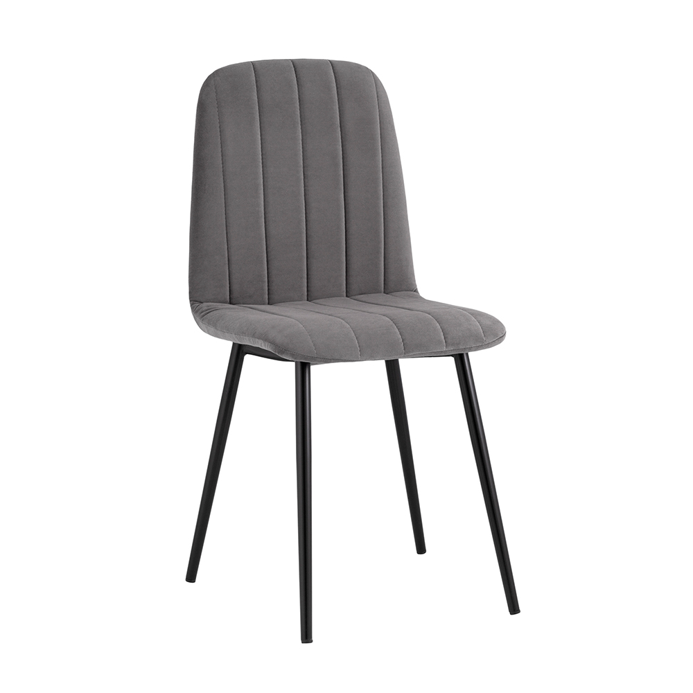 Комплект стульев Фабрикант 4 шт Easy велюр тёмно-серый - фото 4