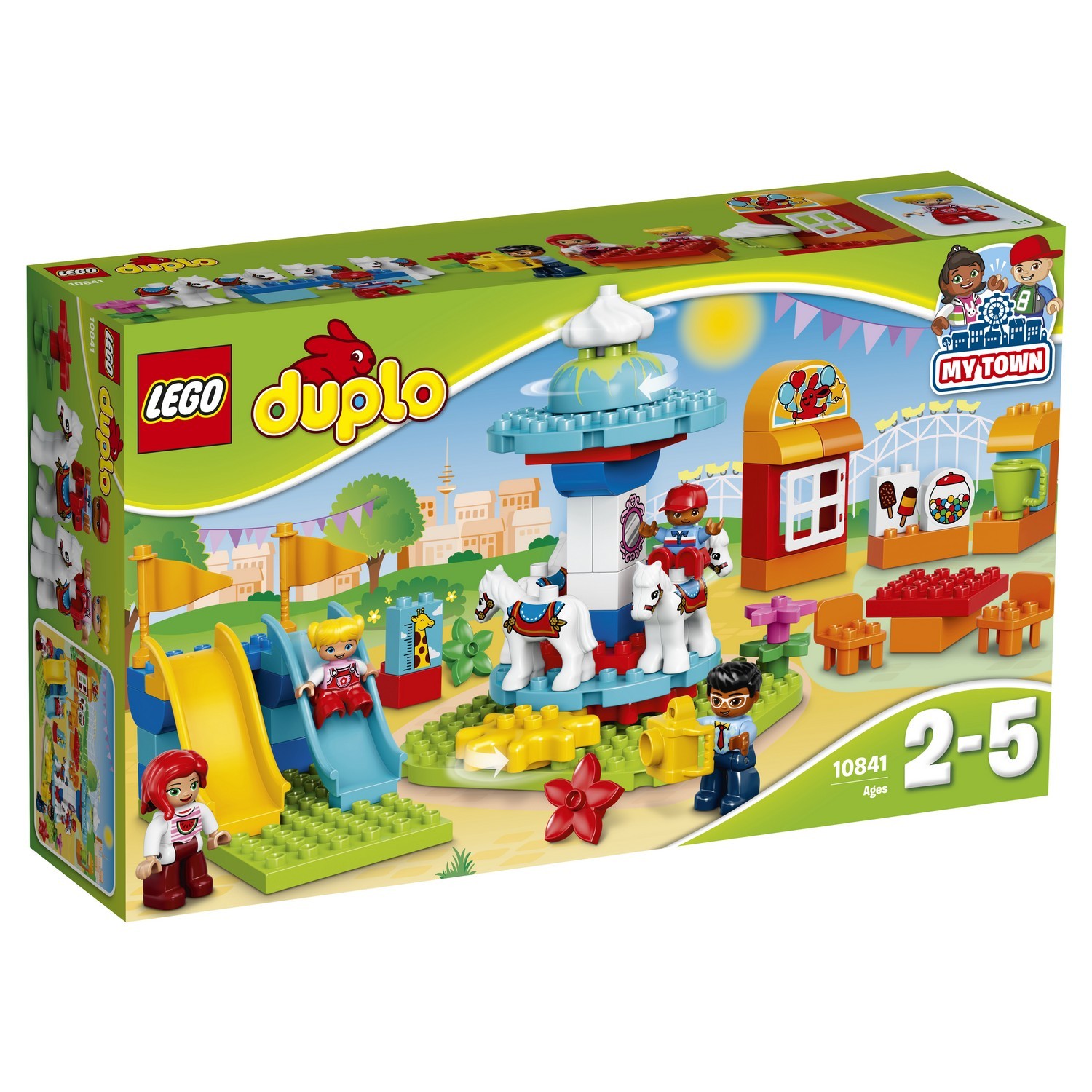 Конструктор LEGO DUPLO Town Семейный парк аттракционов (10841) купить по  цене 3199 ₽ в интернет-магазине Детский мир