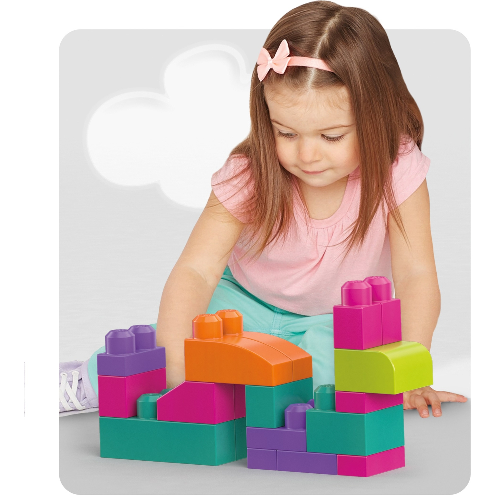 Конструктор Mega Bloks First Builders 60деталей Розовый DCH54 - фото 24