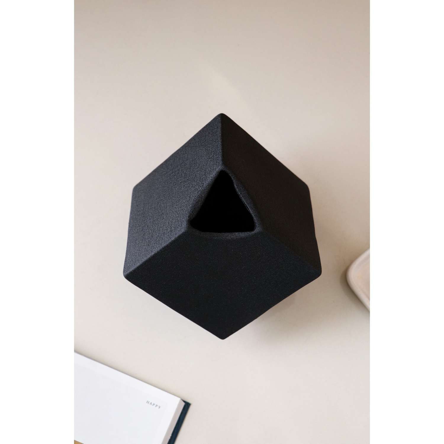 Ваза настольная Sima-Land «Куб» чёрная керамика - фото 6