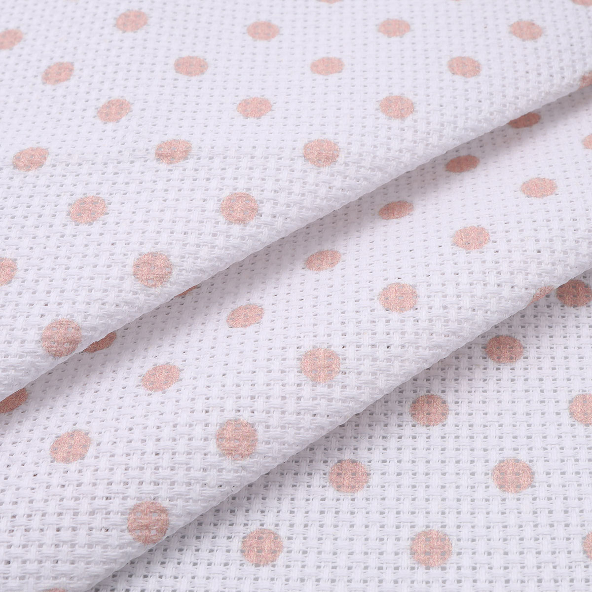Канва Bestex для вышивания шитья и рукоделия дизайнерская 30*30 см Розовый горошек - фото 3