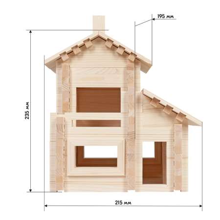 Конструктор ЛЕСОВИЧОК Разборный домик №4 200 деталей