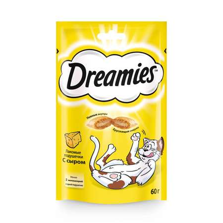 Лакомство для кошек Dreamies подушечки c сыром 60г