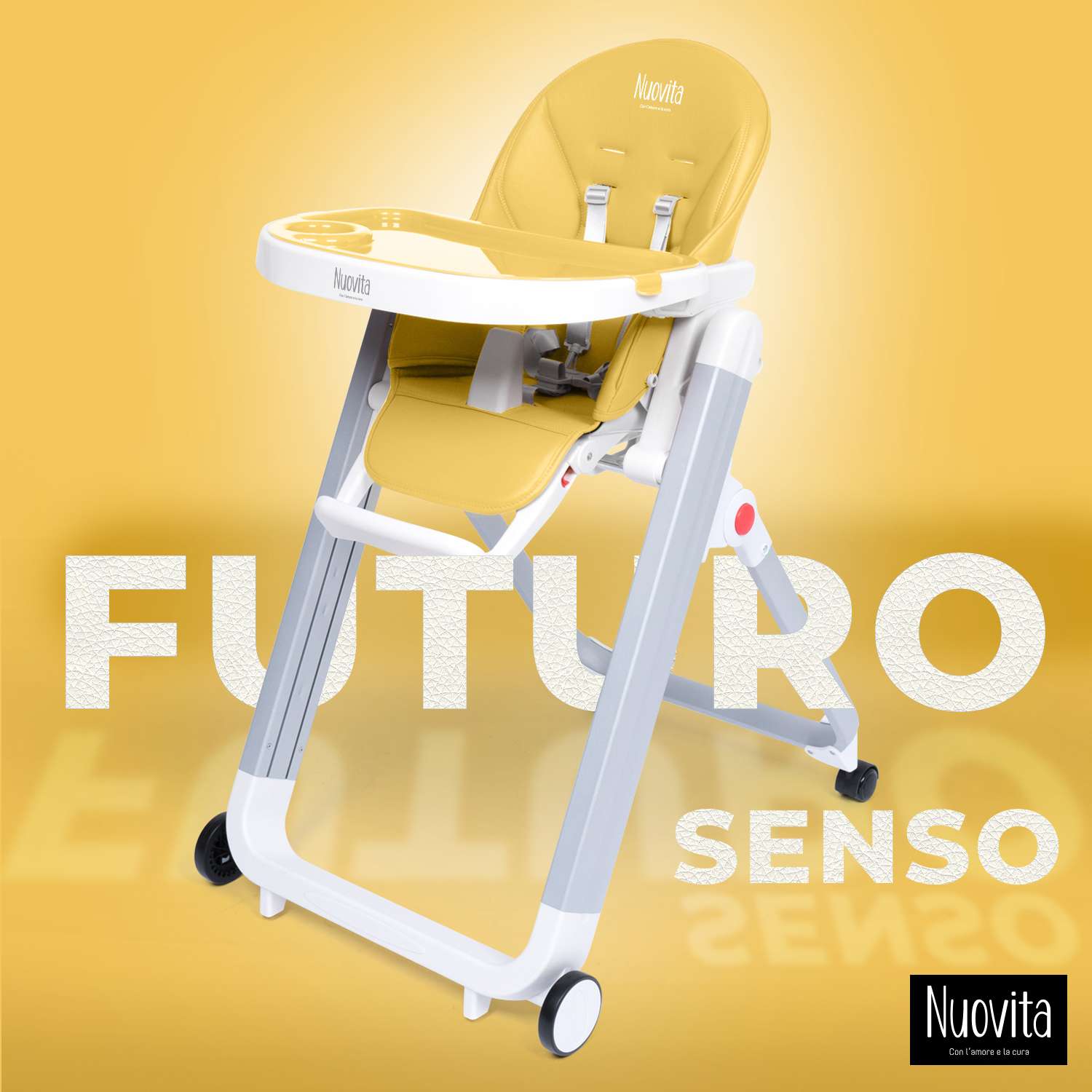 Стульчик для кормления Nuovita Futuro Senso Bianco Желтый - фото 2