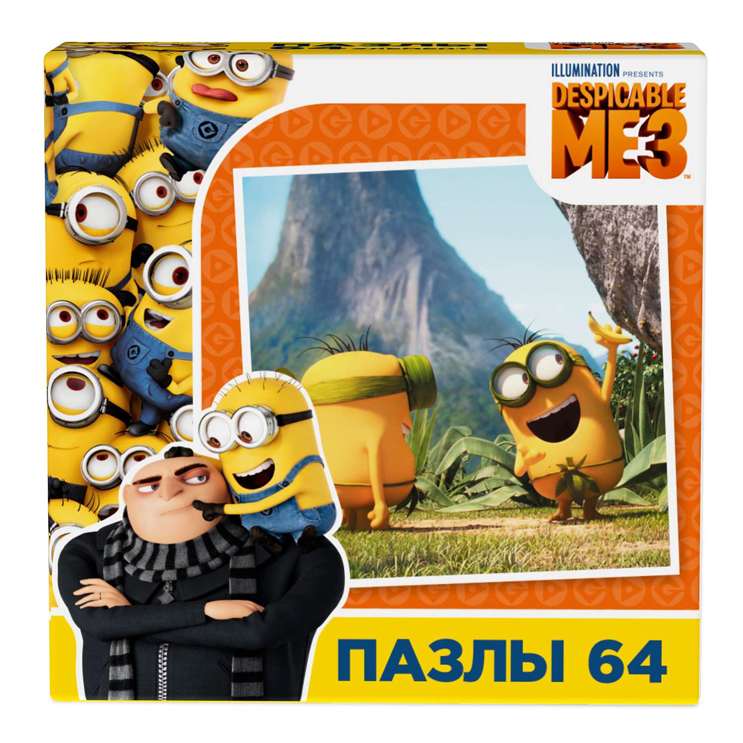 Пазл ORIGAMI Minions 3 64 эл. 03154 в ассортименте - фото 19