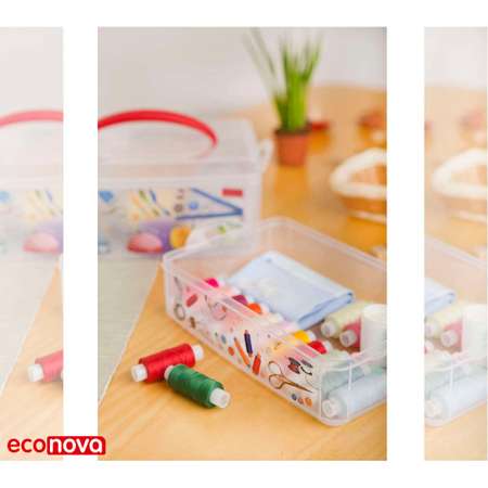 Коробка универсальная Econova с ручкой и декором Art Box 3 л