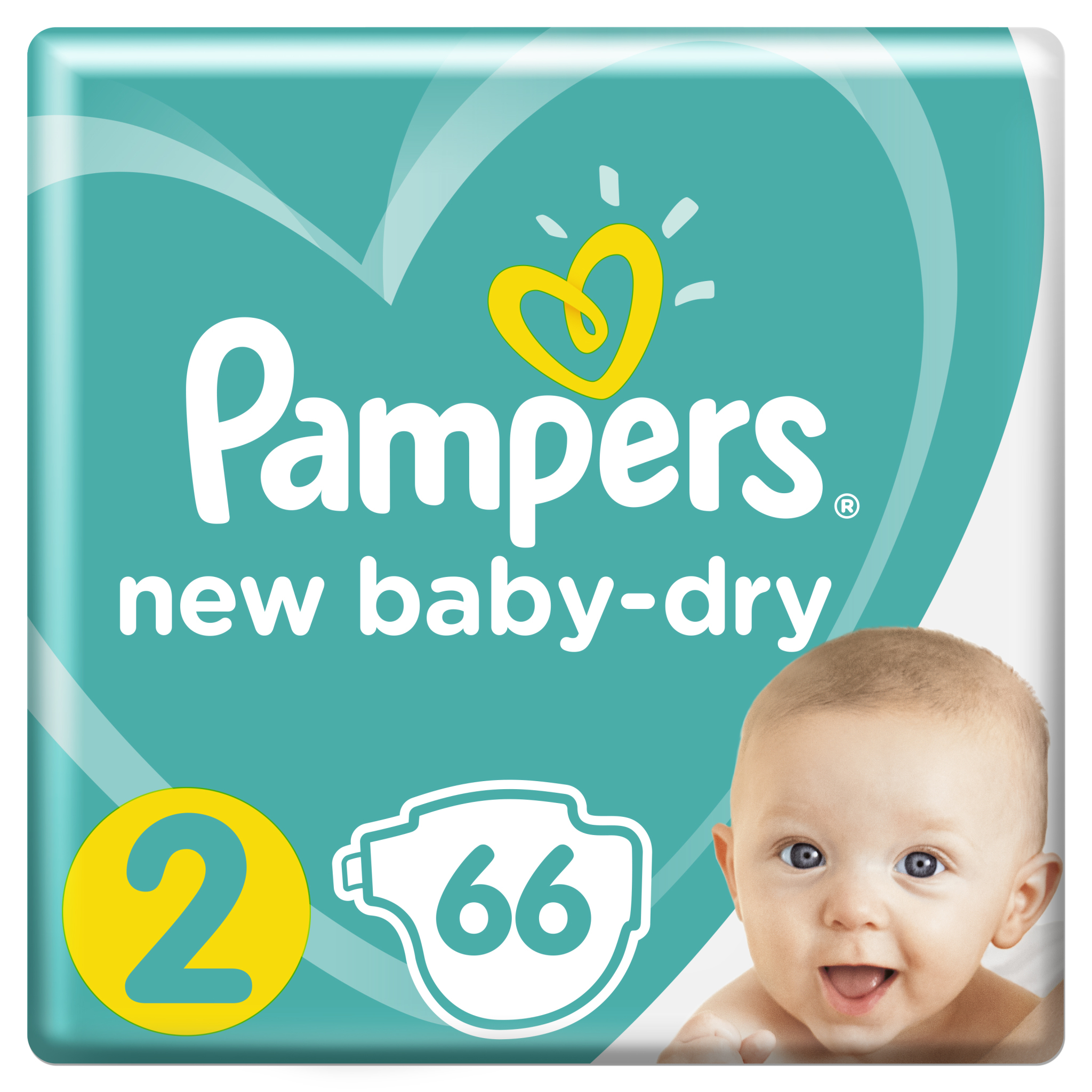 Подгузники Pampers New Baby-Dry 2 4-8кг 66шт - фото 1