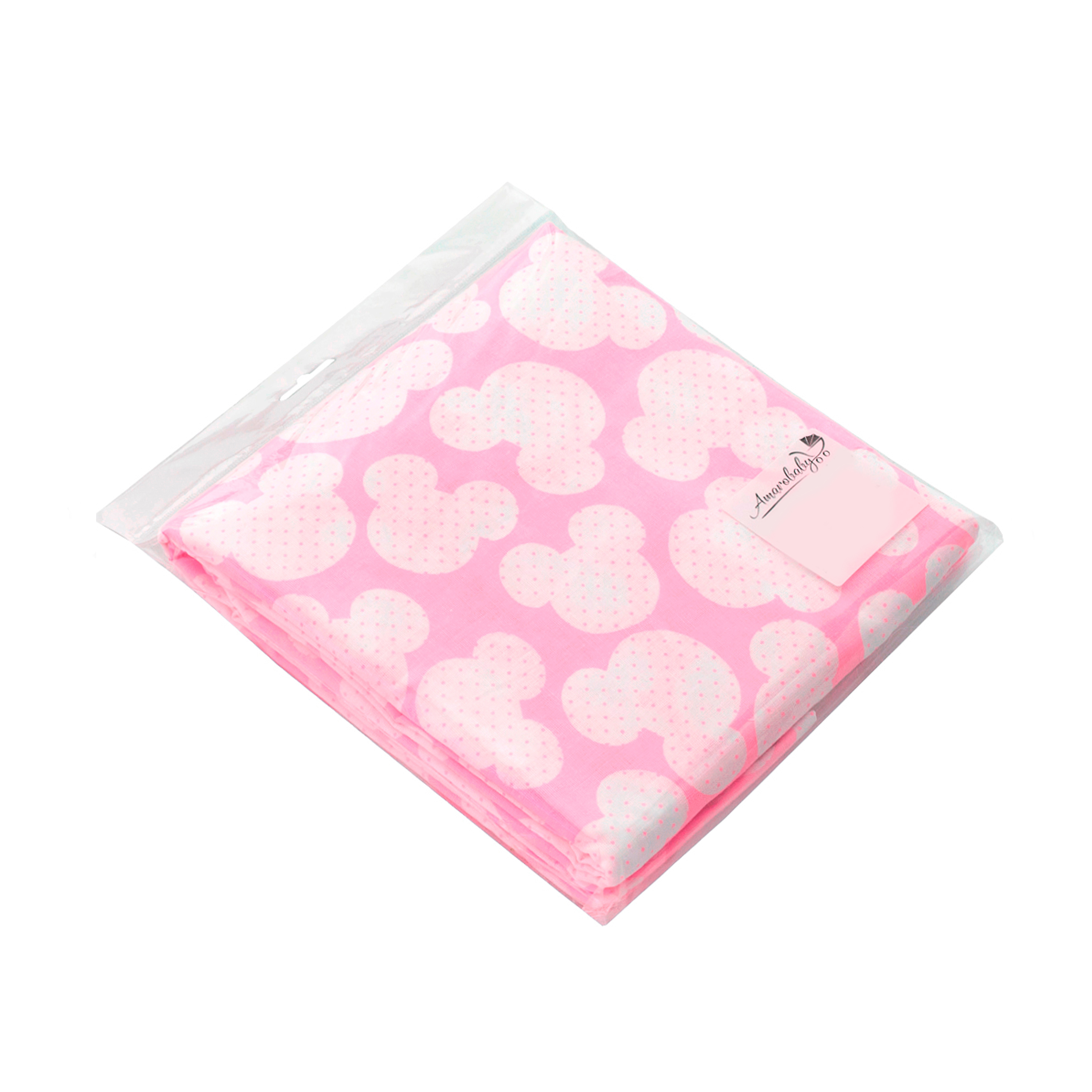 Простыня Amarobaby Ушки на резинке Розовый ABDM-5102-MR - фото 2
