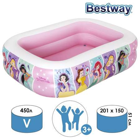 Бассейн надувной BESTWAY Princess 201 х 150 х 51 см от 3 лет