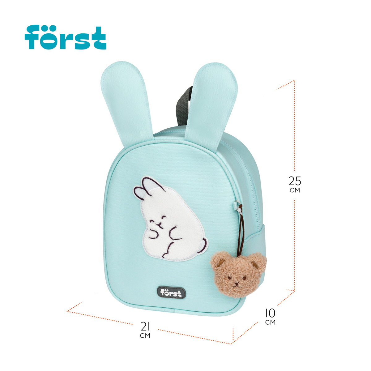 Рюкзак Forst F-Kids Sweet bunny 25*21*10см 1 отделение уплотненная спинка - фото 3