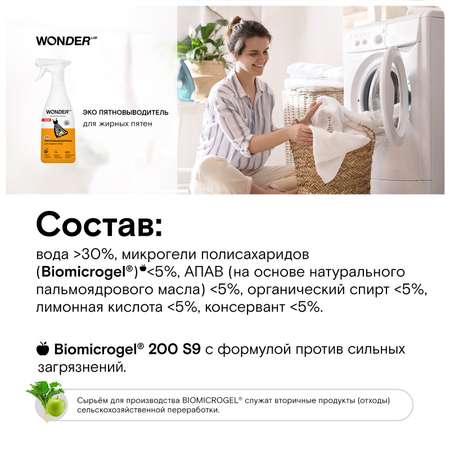 Пятновыводитель для жирных пятен WONDER Lab 550мл