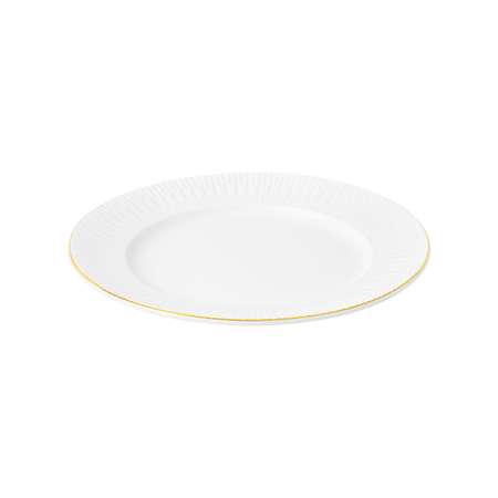 Набор тарелок Elan Gallery для десертов 2 предмета 16.2х16.2х2 см Сияние gold с золотым кантом