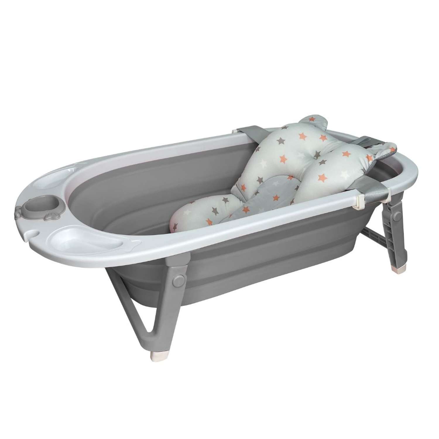 Ванночка детская складная Bubago Amaro с матрасиком для новорожденных - фото 1