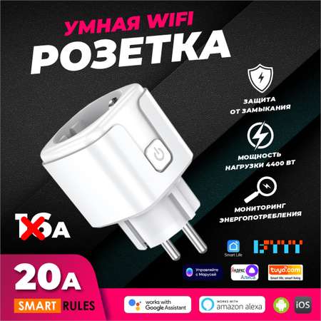 Умная беспроводная розетка SmartRules WiFi розетка 20А