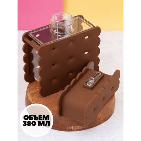 Бутылка для воды спортивная iLikeGift Cookie brown 380 мл