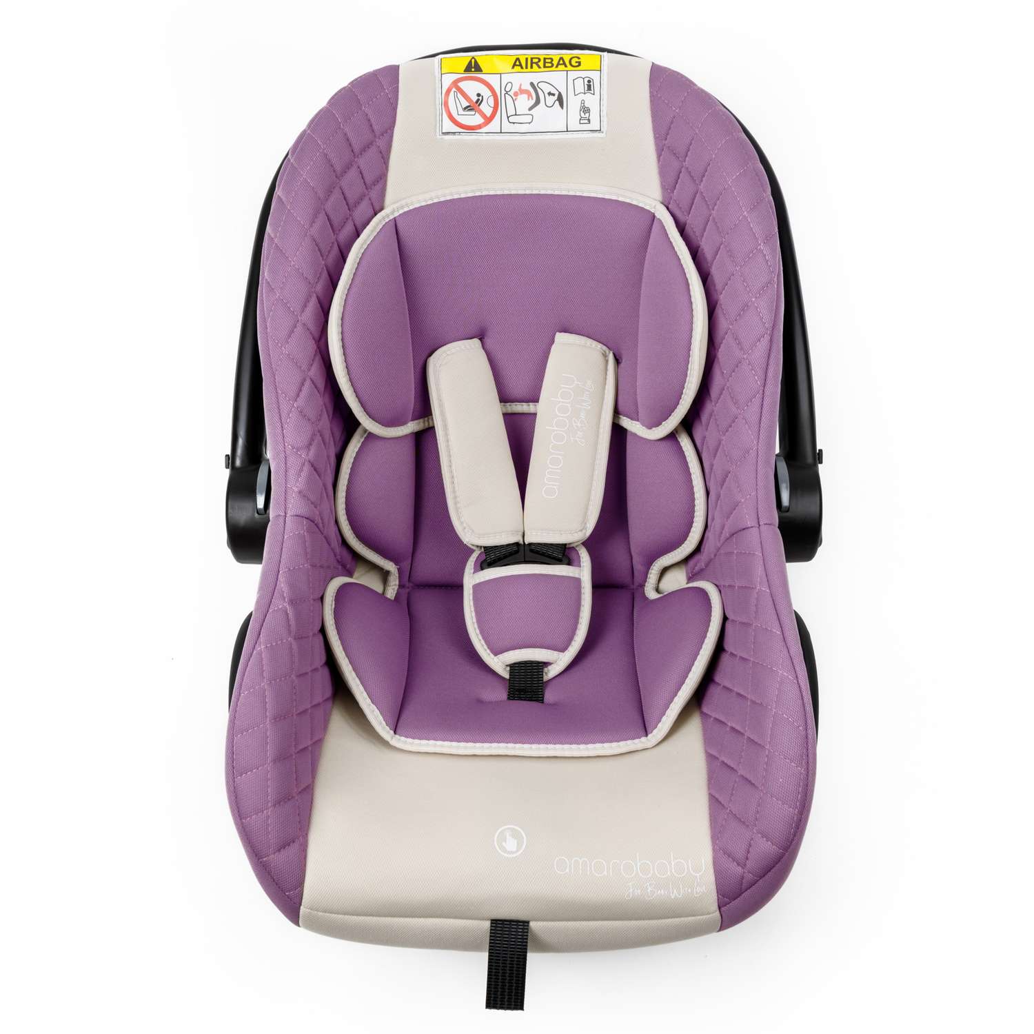Автокресло детское AmaroBaby Baby comfort группа 0+ светло-фиолетовый - фото 13