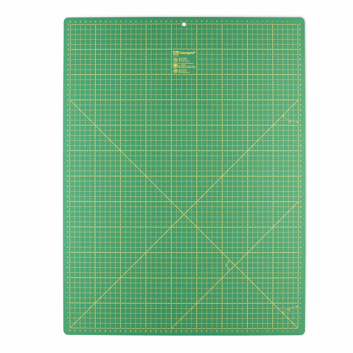 Коврик - подложка раскройный Prym для резки ткани бумаги самовосстанавливающийся с разметкой зеленый 60 см х 45 см 611374 - фото 1