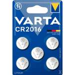 Батарейки Varta Electronics CR2016 BL5 Lithium 3V