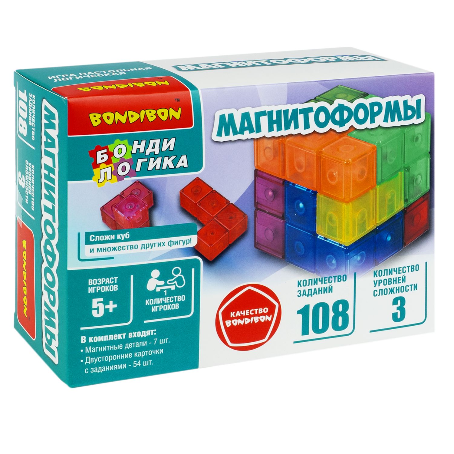 Настольная игра Bondibon логическая МАГНИТОФОРМЫ - фото 3