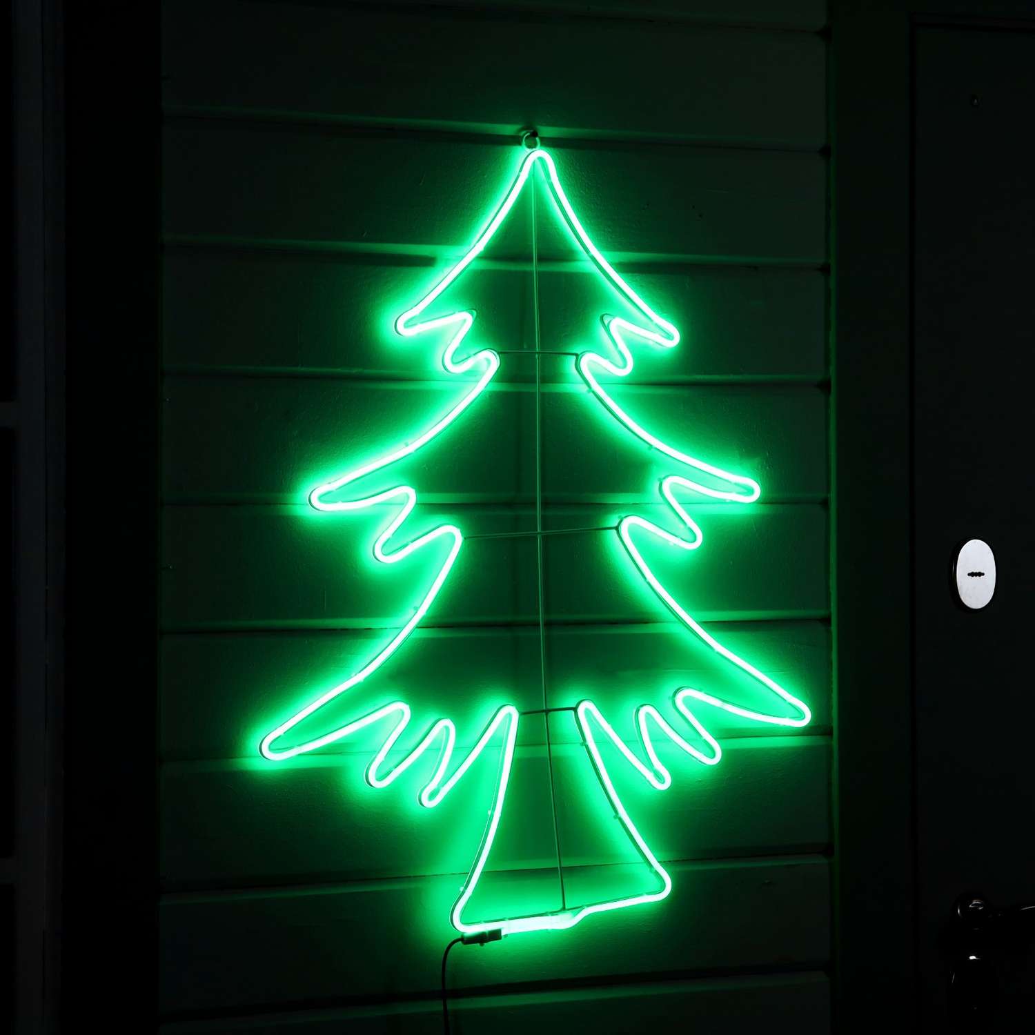Неоновая фигура Sima-Land «Ёлка» 70 × 85 см 560 LED 220 В свечение зелёное - фото 1