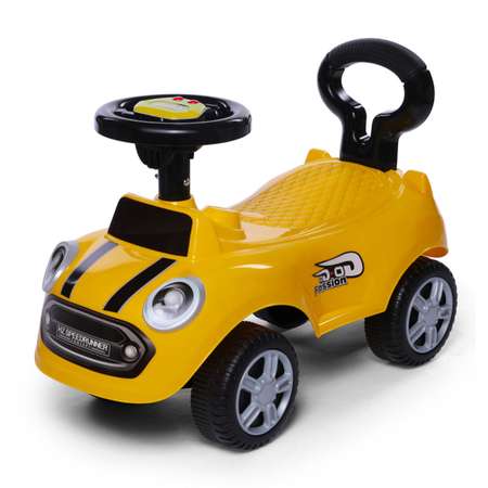 Каталка BabyCare Speedrunner музыкальный руль желтый