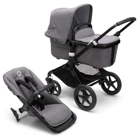 Коляска 2в1 Bugaboo Fox3 Complete Black Grey Melange-Grey Melange 2306010002