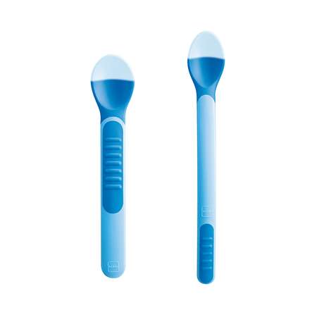 Набор термоложек MAM Feeding Spoons Cover с защитным футляром голубой 2 шт 6+