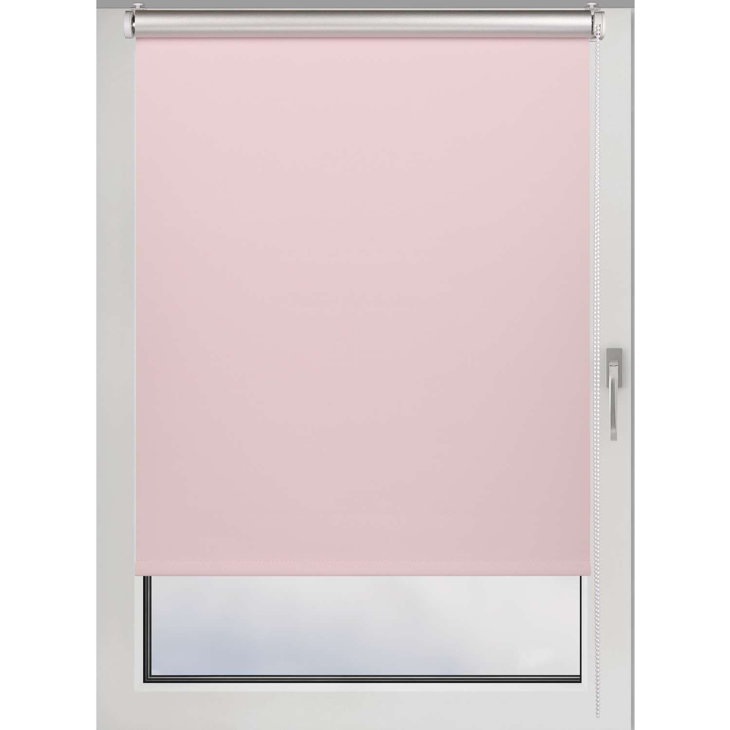 Рулонная штора 55x160см PRAKTO Блэкаут Silver/розовый - фото 1