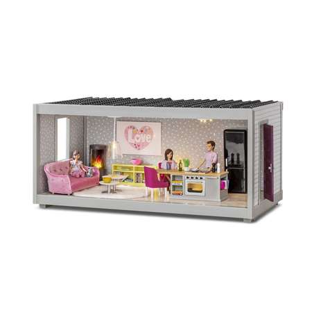 Кукольный домик Lundby Комната 44 см открытый на 360 обои в наборе LB_60102400