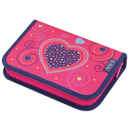 Пенал Herlitz Pink Hearts с наполнением 50014347