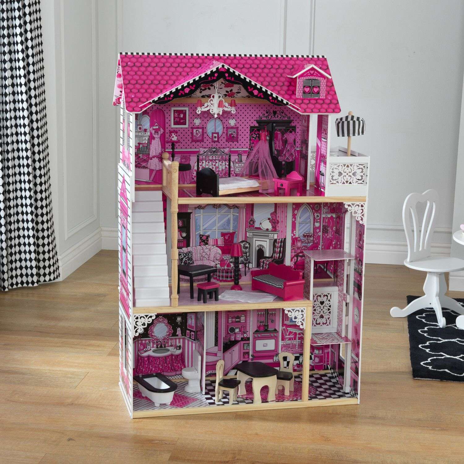 Кукольный домик KidKraft Амелия с мебелью 15 предметов 65093_KE 65093_KE - фото 3