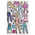 Наклейка декоративная Barbie зефирная с нарядами 95*185 89841