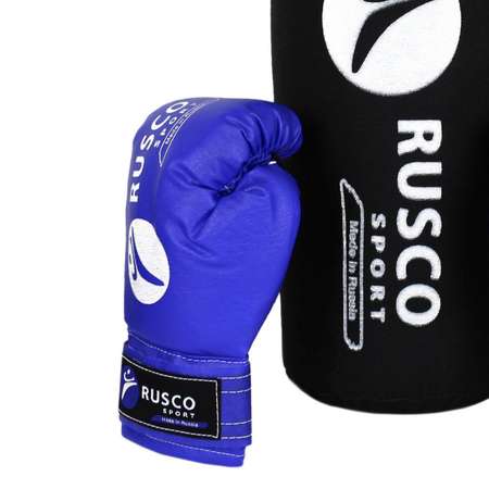 Набор для бокса RuscoSport черно-синий 4 OZ