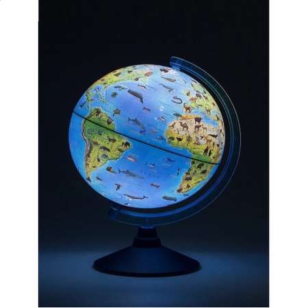 Интерактивный глобус Globen Зоогеографический детский 32см с подсветкой от батареек VR очки