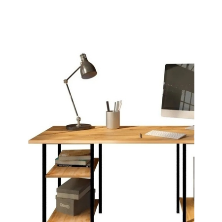 Стол компьютерный письменный WoodSteel в стиле лофт Сhicago 150x58x76 см чёрный