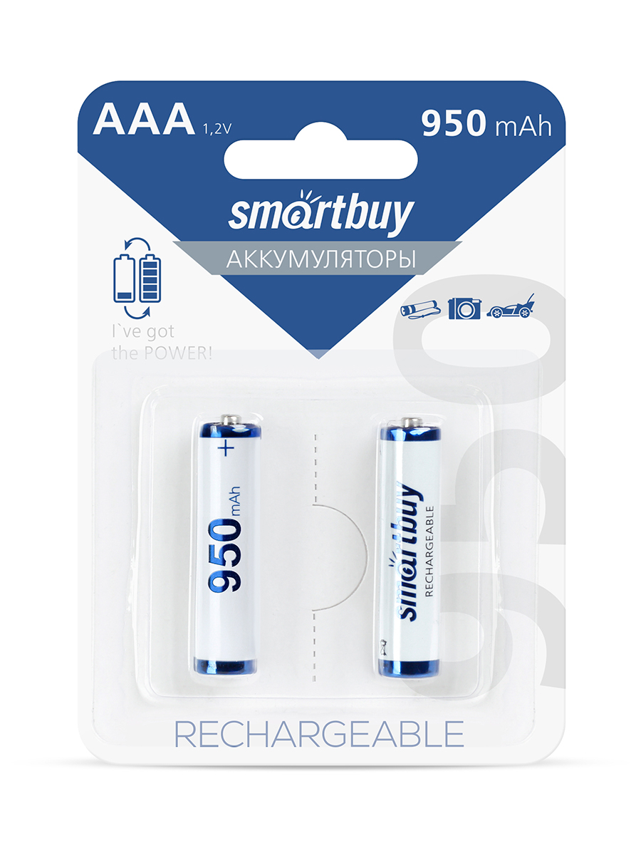 Аккумулятор Smartbuy NiMh 950 mAh R03 - 2 шт. в упаковке - фото 1