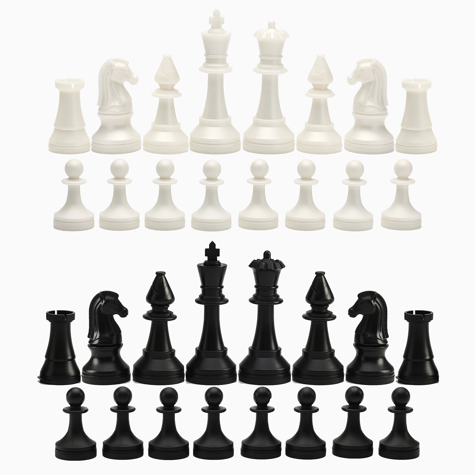 Шахматные фигуры Sima-Land турнирные пластик король h 10.5 см пешка h 5 см - фото 2