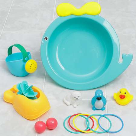 Набор игрушек Крошка Я для игры в ванне «Веселое купание» 13 предметов