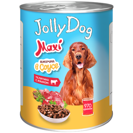 Корм влажный Зоогурман для собак Jolly Dog Телятина с языком 970 гр х 6 шт.