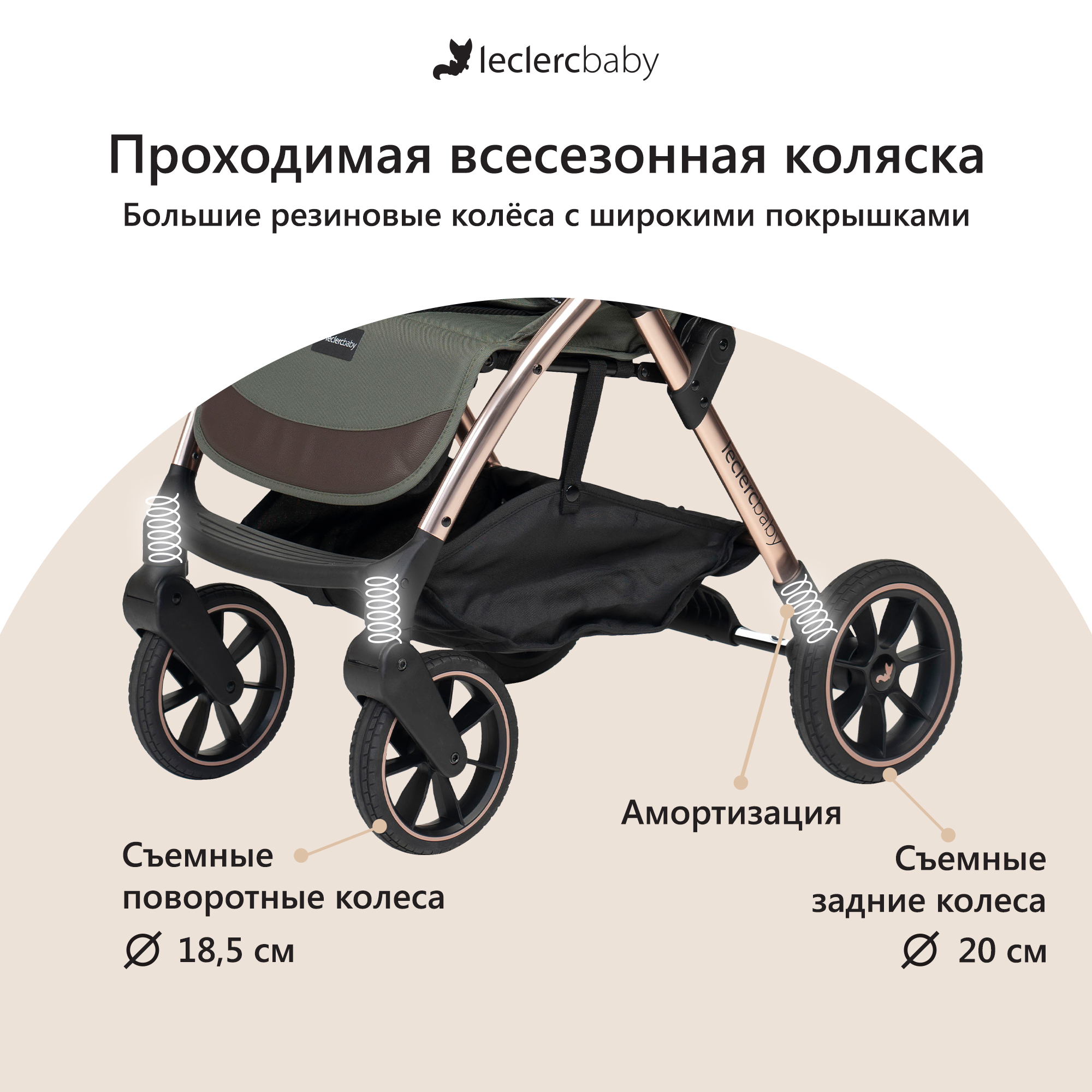 Коляска прогулочная Leclerc Influencer XL - фото 3