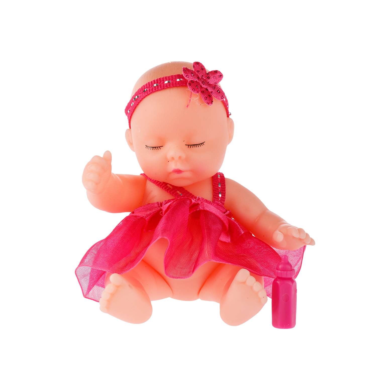Кукла BABY STYLE Tutu Love в шаре малиновый в шелковом сарафане 8211/малиновый - фото 1