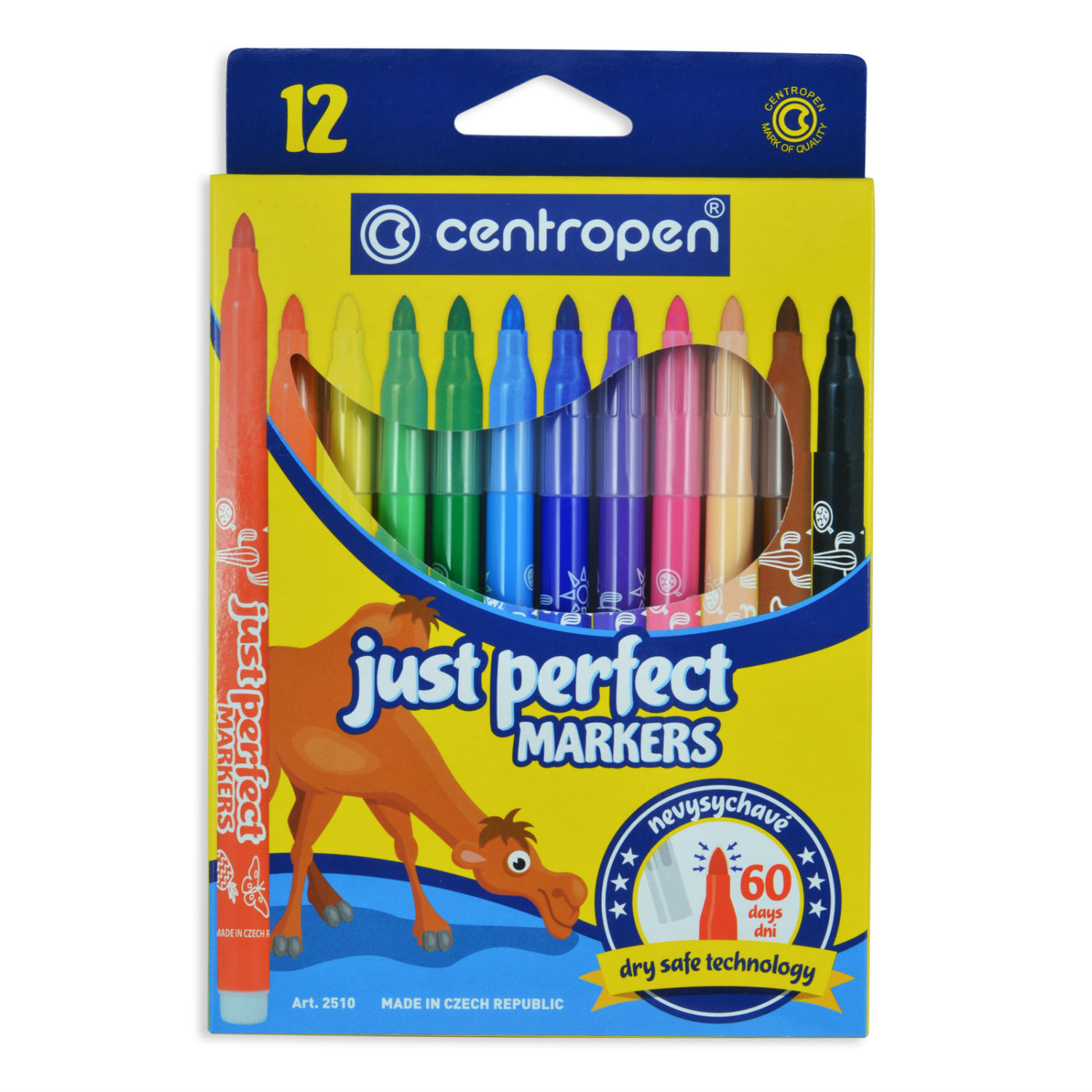 Фломастеры Centropen perfect trio 12 цветов - фото 1