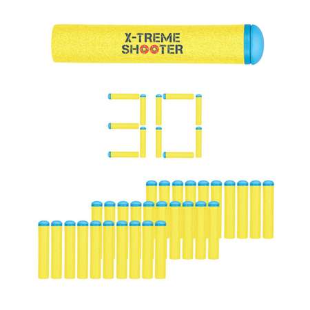 Патроны мягкие X-Treme Shooter пульки стрелы для бластера Nerf X-Shot пистолета Нерф Икс Шот 30 шт